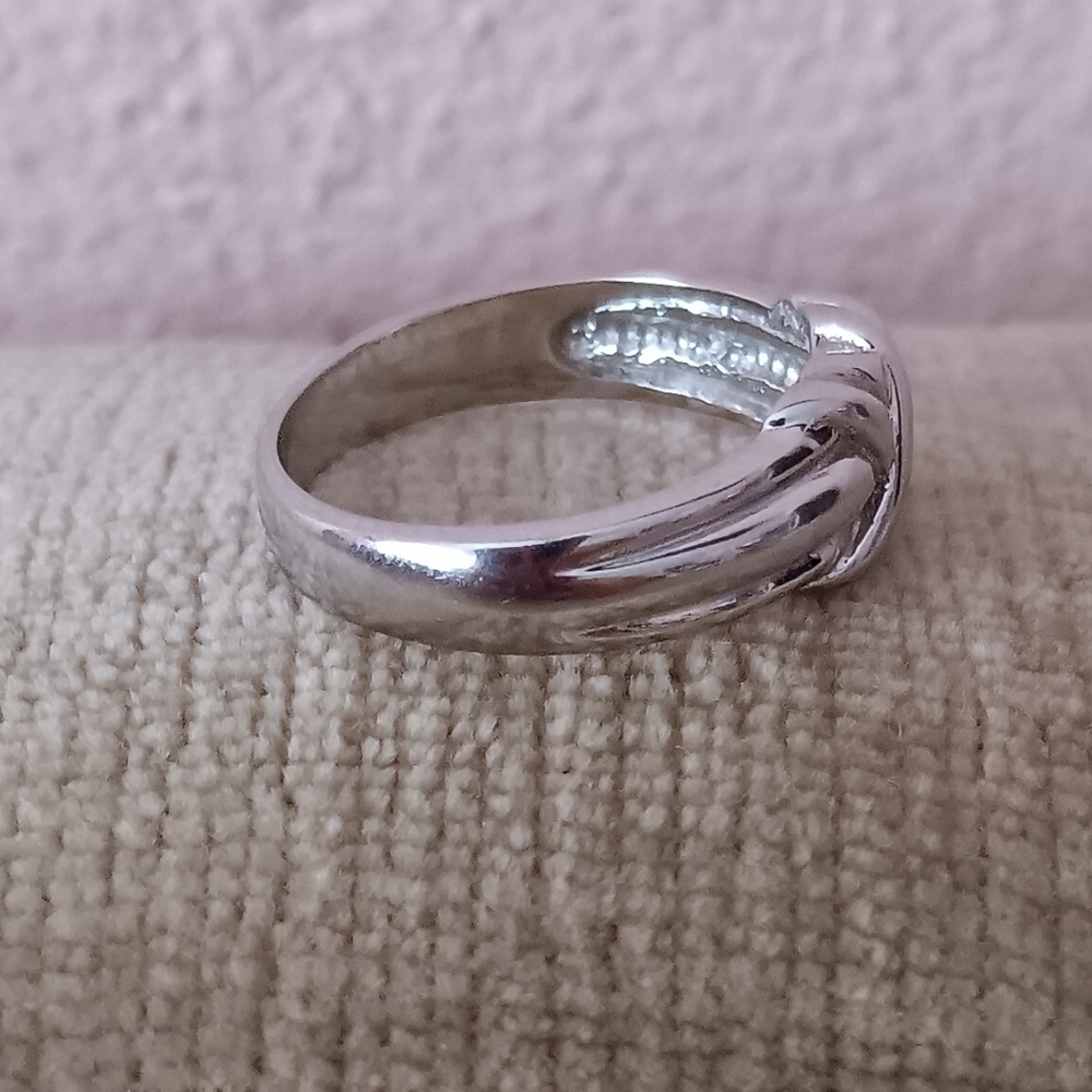 FAS Stamped Silver Tone Ring - Picture 6 of 10